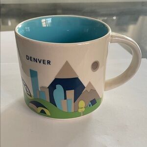 Starbucks Denver You Are Here 14 oz Mug - Blue and Cream